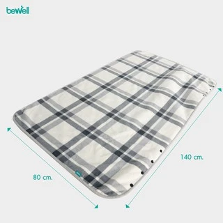 Bewell ผ้าคลุมไหล่ 2 in 1 Poncho Fleece Blanket เหมาะสำหรับใช้คลุมระหว่างทำงาน ขนาด 140x80 cm.