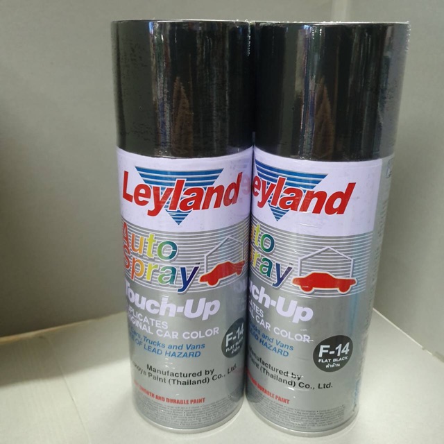 สีสเปรย์ เลย์แลนด์ F-14 flat black ดำด้าน Leyland
