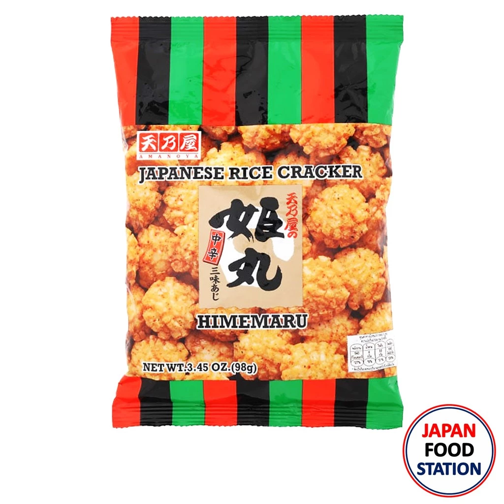 AMANOYA HIMEMARU 98G (14813) ขนมข้าวทอดกรอบรสซอสถั่วเหลืองผสมเครื่องเทศ JAPANESE RICE CRACKER
