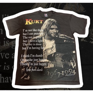 เสื้อยืดวงวินเทจโอเวอร์ปริ้น OVP NIRVANA 90’ SIZE L / XL