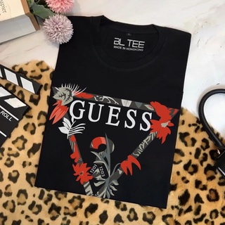 Guess FLOWER เสื้อยืดพรีเมี่ยม พิมพ์ลาย GUESS ROSE BRANDED MIRROR ORIGINAL 1:1