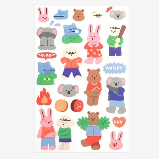 My Buddy Sticker - 24 Emotion สติ๊กเกอร์สัตว์น้อยแสนน่ารัก