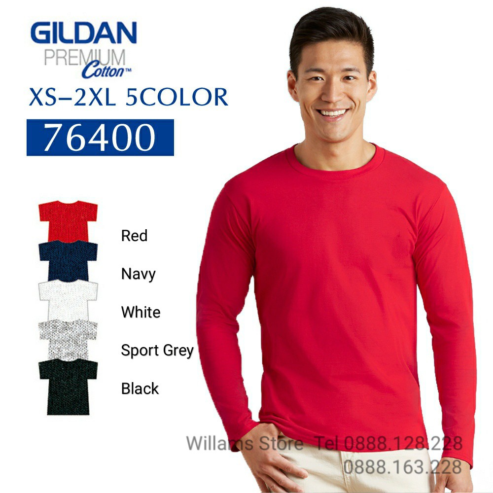 เสื้อยืดแขนยาว GILDAN Premium Cotton
