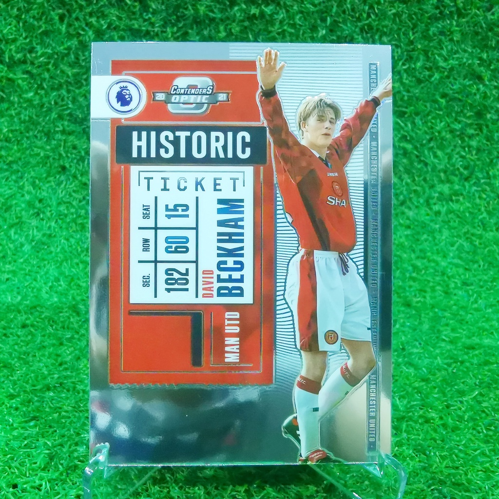 ขาย การ์ด Panini Chronicles Soccer 2020-21 David Beckham Manchester United Man U แมนยู Historic Ticket Contenders Optic