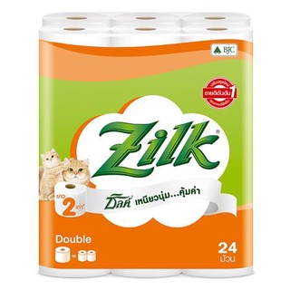 ทิชชู่ กระดาษชำระ ZILK DOUBLE ROLL แพ็ค 24 กระดาษชำระ