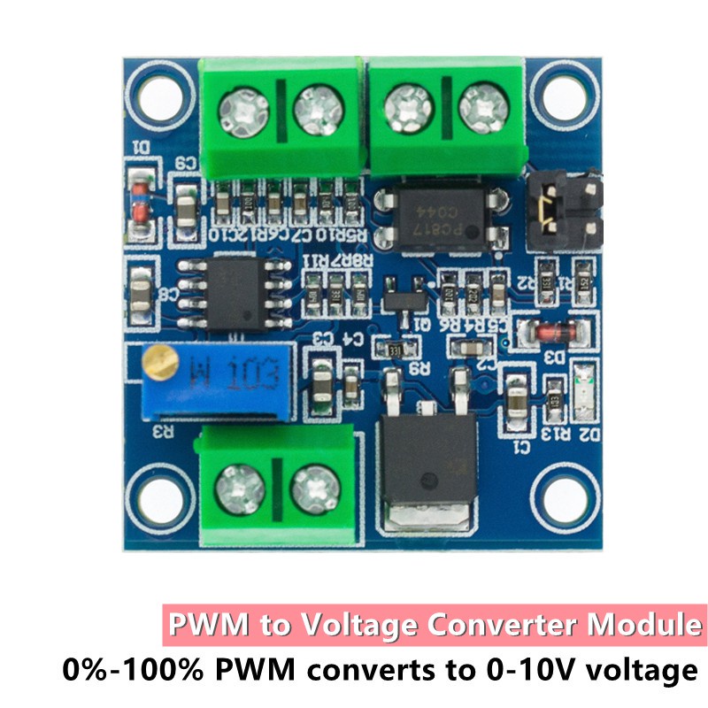 PWM เป็นโมดูลแปลงแรงดันไฟฟ้า 0%-100% ถึง 0-10V สําหรับ PLC MCU ดิจิตอลไปยังสัญญาณ Analog PWM Adjusta