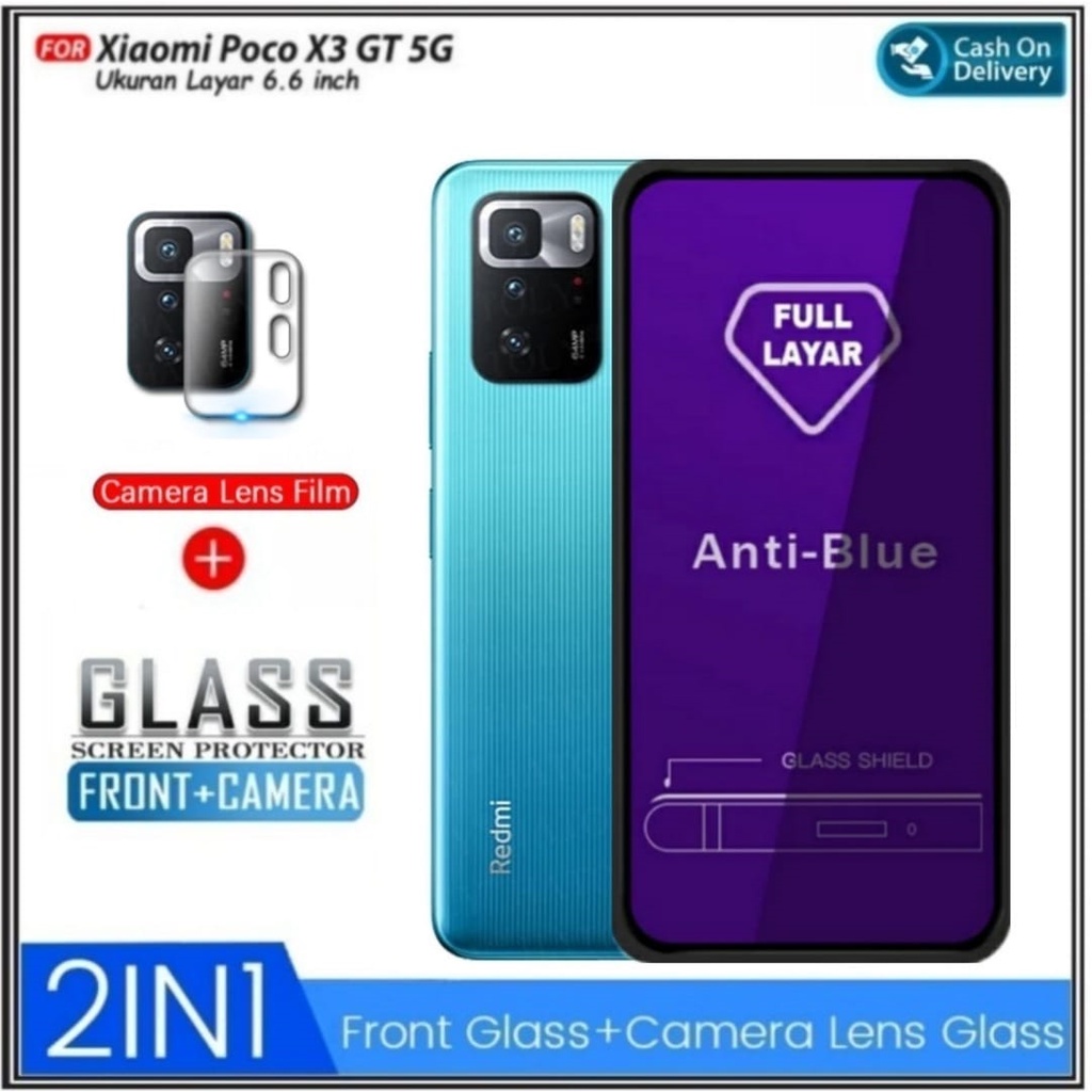 Mondi Store กระจกนิรภัยป้องกันแสงสีฟ้า Xiaomi Poco X3 GT 5G / X3 / F3 / M3 / X3 PRO / M3 PRO 5G ฟรีก