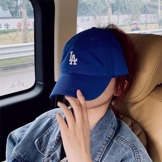 ▤✈▨1987 หมวกเบสบอล la ขนาดเล็กมาตรฐาน soft top Klein blue หมวก sapphire blue โค้ง brim face ขนาดเล็ก peaked cap หญิงฤดูร