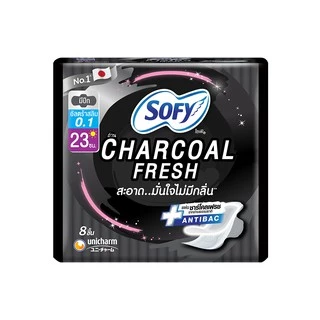 SOFY Charcoal Fresh Ultra Slim 0.1 23cm ผ้าอนามัย 8pcs