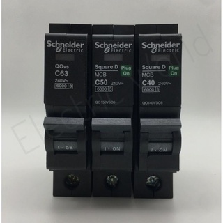 Schneider 1P 16A เซอร์กิตเบรกเกอร์ลูกย่อย QOAvs ชนิด 1Pole 10-63A 6ka ชไนเดอร์ /Circuit Breaker  6kA 1P16A, Schneider