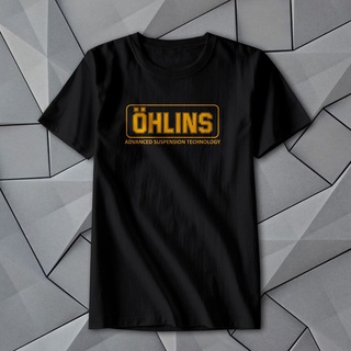 เสื้อขาว เสื้อสาวอวบ ☌ _◆Ohlins แข่งทีม 100% ผ้าฝ้าย Unisex เสื้อทีเชิ้ต [สต็อกพร้อม] oversize CRw