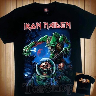 เสื้อยืดโอเวอร์ไซส์ส่งฟรี RockYeah &amp; HotRock T Shirt 3D เสื้อวง IRONMAIDEN สกรีนคมชัดHD (ไซส์ยุโรป) เสื้อยืดดำ เสื้อวินเ