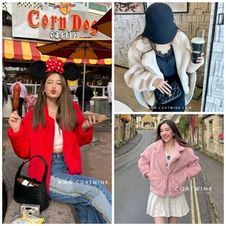 🔺️เฟอร์นิ่มมาก🔺️DISNEY FAUX FUR JACKET เสื้อโค้ท เฟอร์นุ่มมากๆ