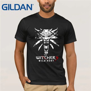 เสื้อยืดพิมพ์ลาย The Witcher 3 รูปแบบสำหรับผู้ชาย