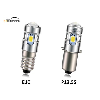 Ruiandsion หลอดไฟ Led 3V 4.5V 6V E10 P13.5S พลังงานสูง 500lm สีขาว เหลือง สําหรับไฟฉายโฟกัส 1 ชิ้น