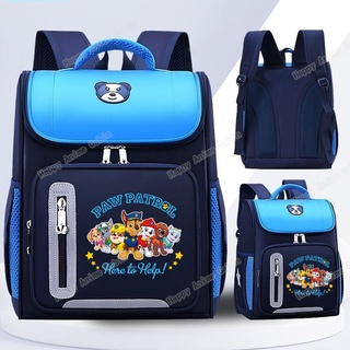 paw Patrols กระเป๋าเป้สะพายหลังสีน้ำเงินอ่อนกระเป๋านักเรียนประถมความจุขนาดใหญ่กระเป๋าเป้สะพายหลังกันน้ำ decompression
