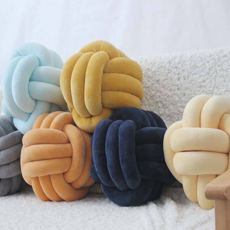 Soft Knot String Pillow for Kids Backrest Chair Cushion Divan Bed Couch ...