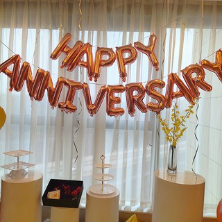 ลูกโป่งฮีเลียม ลาย Kumozawa happy Anniversary สําหรับตกแต่งปาร์ตี้วันเกิด งานแต่งงาน