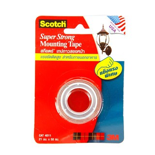 3M Scotch Super Strong เทปกาวสองหน้าสีแดง (21mmx50cm)