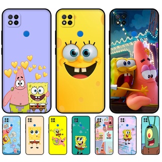 เคสโทรศัพท์มือถือ ซิลิโคนนิ่ม tpu ลายสพันจ์บ็อบ สีดํา สําหรับ xiaomi redmi 9C NFC 9A 7A Poco M3 Pro