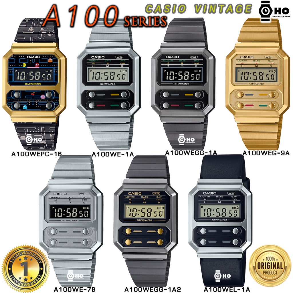 CASIO A100WE-7,A100WEGG-1A2,A100WEL-1 A100WE-1,A100WEG-9,A100WEGG-1 A100WE A100WEL A100WEG A100WEGG 