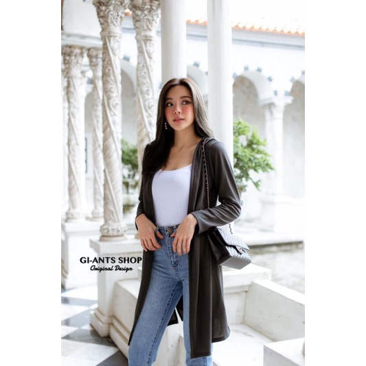 GI-ANTS​ เสื้อคลุมตัวยาวผ้าไหมยุโรป ใส่ซก CARDIGAN_NISTA (FS4C)