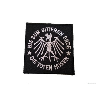 [ตัวรีด เย็บได้] BIS ZUM BITTEREN ENDE ป้ายติดเสื้อ logo Embroidered Sew Iron On Patches Badge