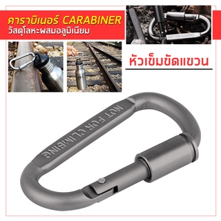 คาราบิเนอร์ ตะขอ carabiner ตะขอแขวน ปีนเขา เกี่ยวของ ไว้สำหรับแขวนของต่างๆ เกี่ยวของ หม้อสนาม น้ำหนักเบา แพ็ค 6 ชิ้น