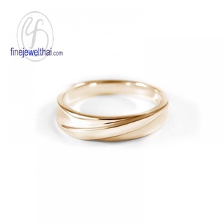 Finejewelthai-แหวนเงิน-เงินแท้925-ชุบทอง-ชุบพิ้งค์โกลด์-Silver-Ring-R124200-g/ pg (ราคาต่อวง เลือกสีตัวเรือนได้)