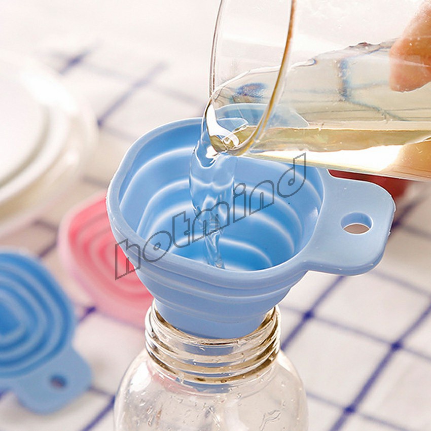 HD กรวยซิลิโคน พับเก็บประหยัดพื้นที่ พกพาสะดวก Silicone funnel