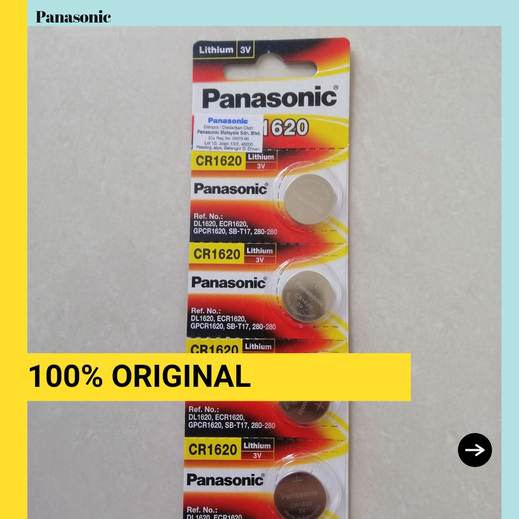 PANASONIC CR1620 แบตเตอรี่ LITHIUM