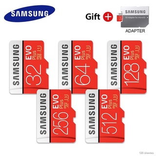 ◑SAMSUNG Micro SD Memory Card 512GB 256GB 128GB 64GB SDXC Grade EVO Plus Class 10 UHS-3 TF/SD Cards