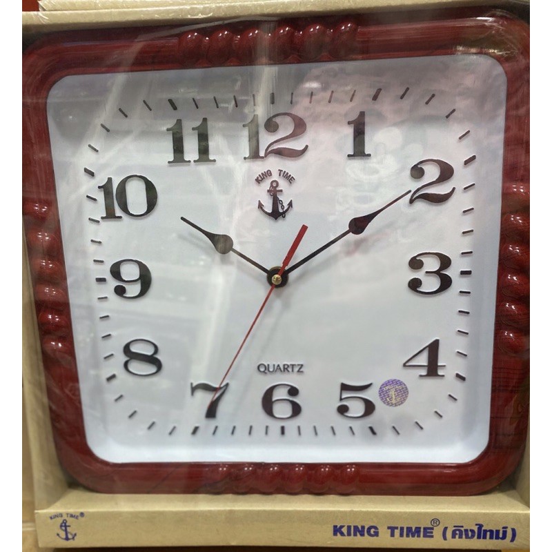 นาฬิกาแขวนสมอ  ⚓️ King Time รุ่น 04 ขนาด 12นิ้ว*12นิ้ว แถม ถ่าน 2A ดี