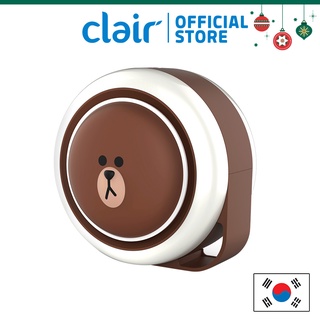 Clair LINE FRIENDS Brown Table Air Purifier with Electrostatic Filter for Room, Office, removes 99.9% of Ultrafine Dust as small as 0.1 microns, Smoke, Low Noise