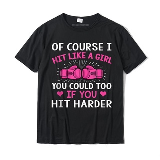 เสื้อยืด ผ้าฝ้าย พิมพ์ลาย I Hit Like A Girl Kickboxing Cl แฟชั่นสําหรับผู้ชาย และผู้หญิงสามารถปรับแต่งได้