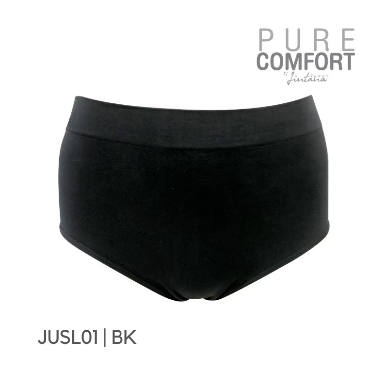 Jintana กางเกงชั้นใน จินตนา รุ่น Pure Comfort  รหัส JUSL01 สีดำ กางเกงในผ้าทอ ยืดหยุ่น นุ่ม กางเกงในใส่สบาย ไม่เข้าวิน