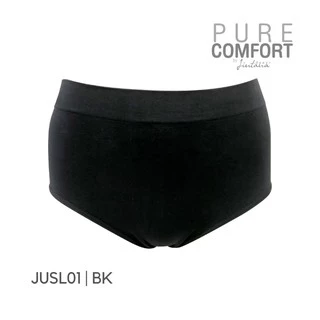Jintana กางเกงชั้นใน จินตนา รุ่น Pure Comfort รหัส JUSL01 สีดำ กางเกงในผ้าทอ ยืดหยุ่น นุ่ม กางเกงในใส่สบาย ไม่เข้าวิน