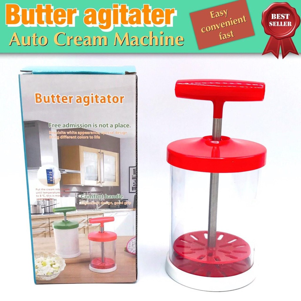 Butter agitator handle เครื่องทำวิปครีม ด้วยกระบอก ถูกออกแบบให้ตีวิปครีมภายในไม่กี่วินาที