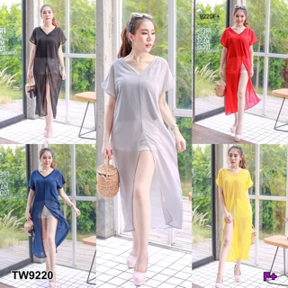 GN9220 Dress เดรสคอวี