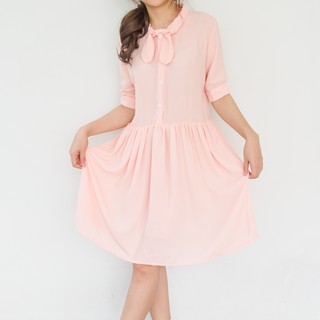 Tie front chiffon dress