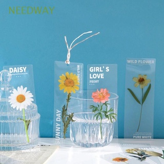 Needway ที่คั่นหนังสือ PET รูปพืชธรรมชาติ สําหรับนักเรียน อ่านหนังสือ 5 ชิ้น