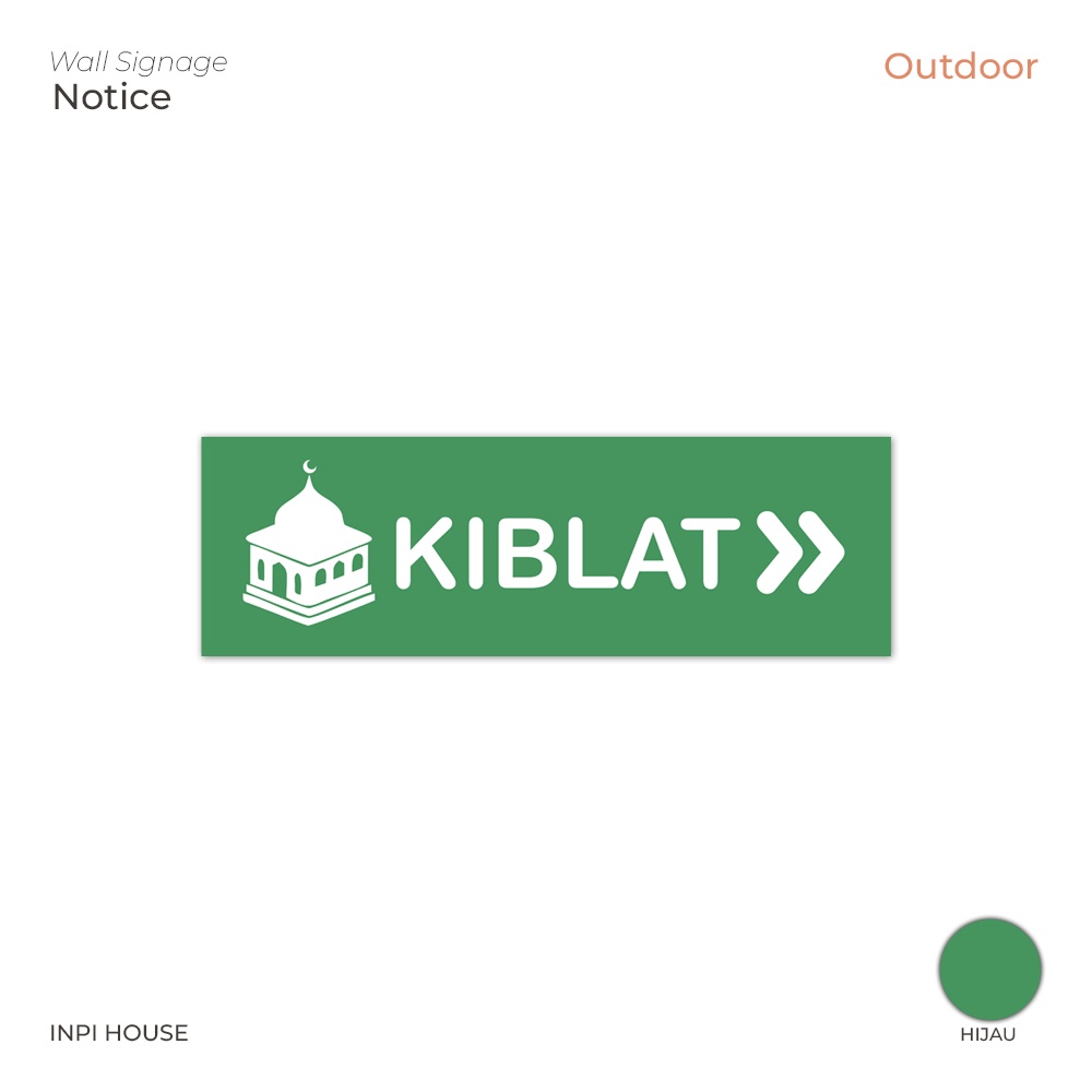 สติ๊กเกอร์ทิศทาง Qibla - สติ๊กเกอร์ทิศทาง Qibla - ไฟแสดงสถานะทิศทาง Qibla - สี่เหลี่ยม