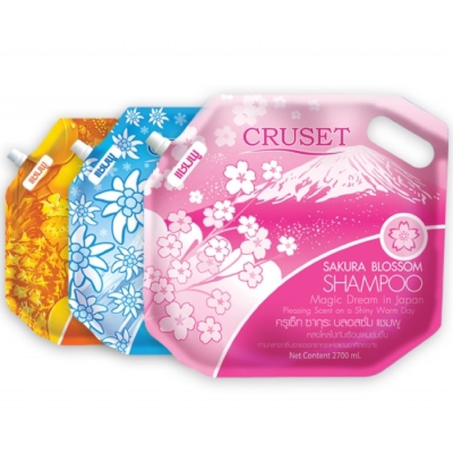 ครูเซ็ท แชมพู Cruset Shampoo (ถุง) 2,700 มล. #กลิ่นหอม #ซาลอน