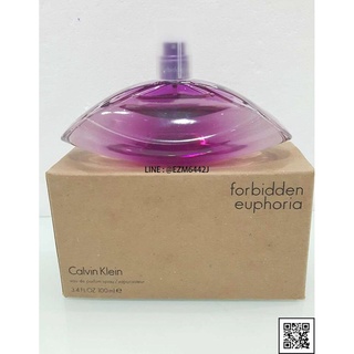 น้ำหอมแท้ CALVIN KLEIN CK EUPHORIA FORBIDDEN FOR WOMEN EAU DE PARFUM SPRAY 100 ML TESTER BOX ของใหม่ กล่องเทสเตอร์์