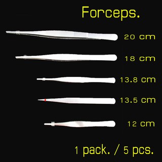 ที่คีบ forcep อุปกรณ์ห้องวิทยาศาสตร์ ชุด 5 ชิ้น