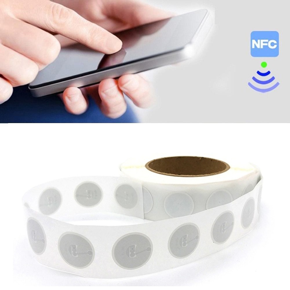 บัตร RFID NFC แบบ NTAG215 NFC 215 TAG High Performance Stickers Lables Compatible TagMo 25mm NFC Sti