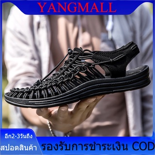 💗Yangmall💗แตะ รัด ส้น สไตล์ Kenen Sandal ชาย หญิง （สีต่างๆ）รองเท้าใหญ่ รองเท้าแตะรองเท้าแตะ เทา，สีน้ำเงิน，สีดำ，สีเบจ