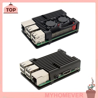 Myhomever พัดลมระบายความร้อนอลูมิเนียมสําหรับ Raspberry Pi 3 Model B B+