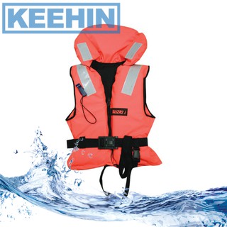 -เสื้อชูชีพ แบบมีคอ นกหวีด แถบ ISO 12402-3 สำหรับผู้ใหญ่, &gt;90kg &gt;150N -Lifejacket ISO 12402-3 Adult, &gt;90kg &gt;150N