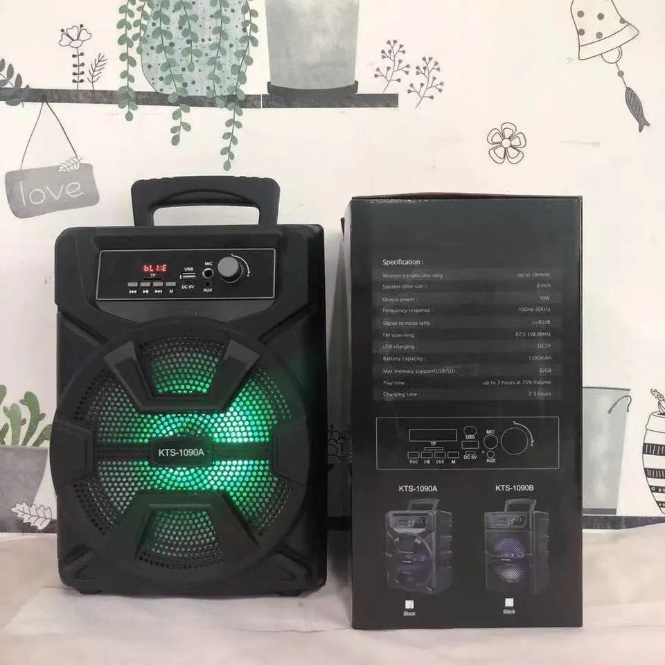 ที่หนึ่งแห่งพลังเสียง ลำโพงบลูทูธไร้สาย KTS-1090 ลำโพงพกพาคาราโอเกะ มีหูหิ้วพกพาสะดวก ให้คุณเพลิดเพลินไปกับเสียงเพลง